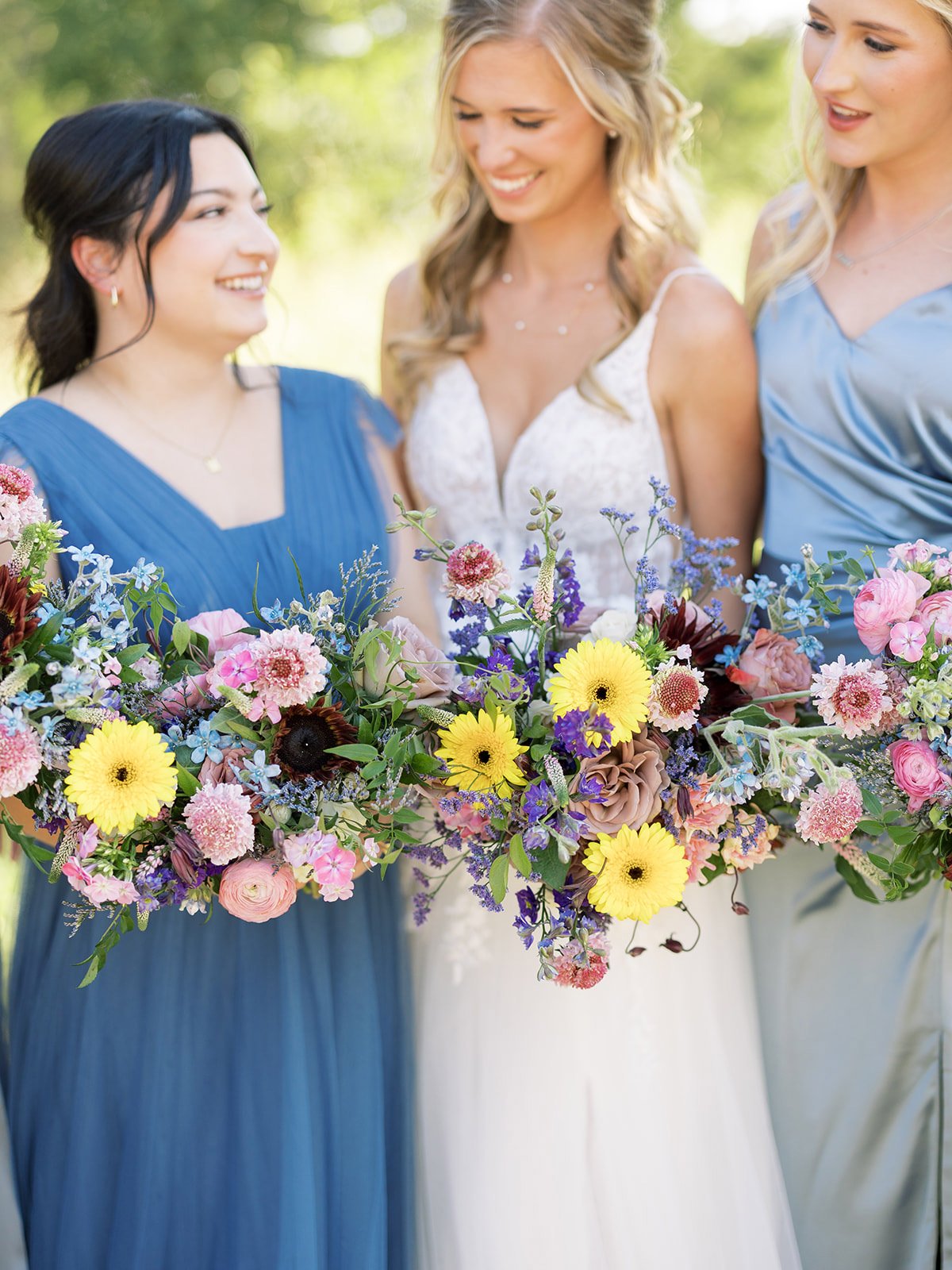 Colorful wildflower bouquets inspired by Montana wildflowers designed by Montana wedding planner Shannon Rose Events