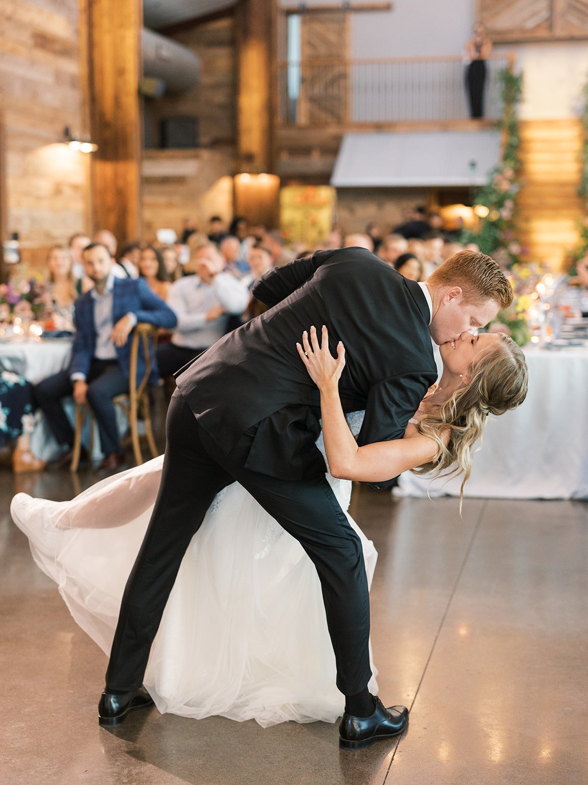 Bride and groom dancing at Stone Crest Venue