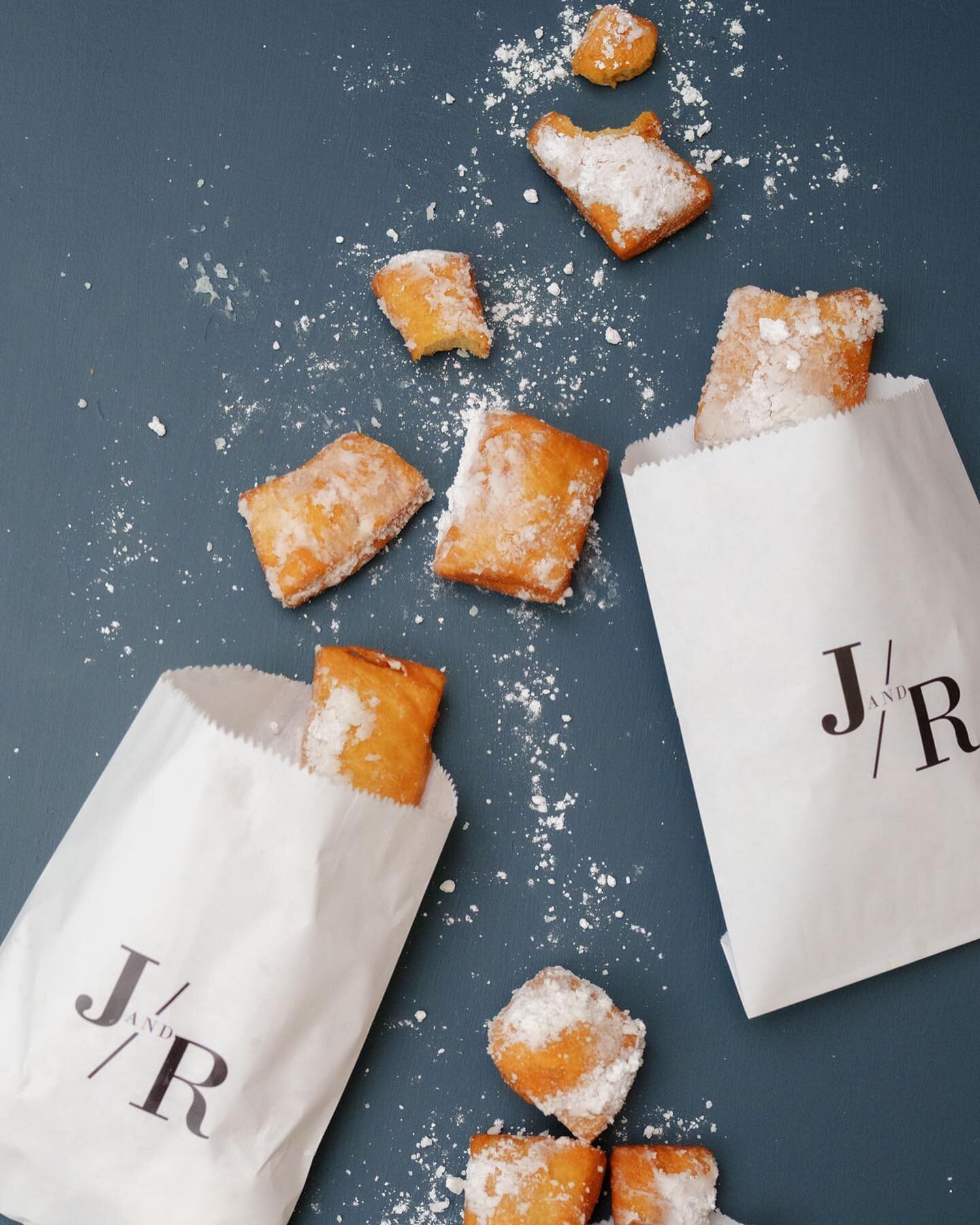 When your grooms are from the south, beignets are a MUST!

Planner &amp; Designer: @shannonroseevents
Photographer: @rachelelainephoto
Venue: @themasondallas
Florist: @olivegrovedesign
Band: @jordankahnorchestra
Catering: @bluefiretotalcatering @the_