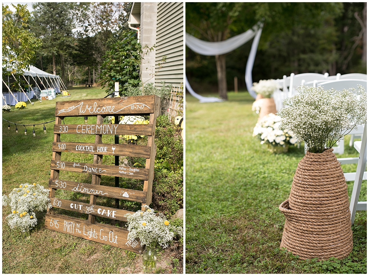 Backyard bee themed wedding, South Jersey Wedding Photographer