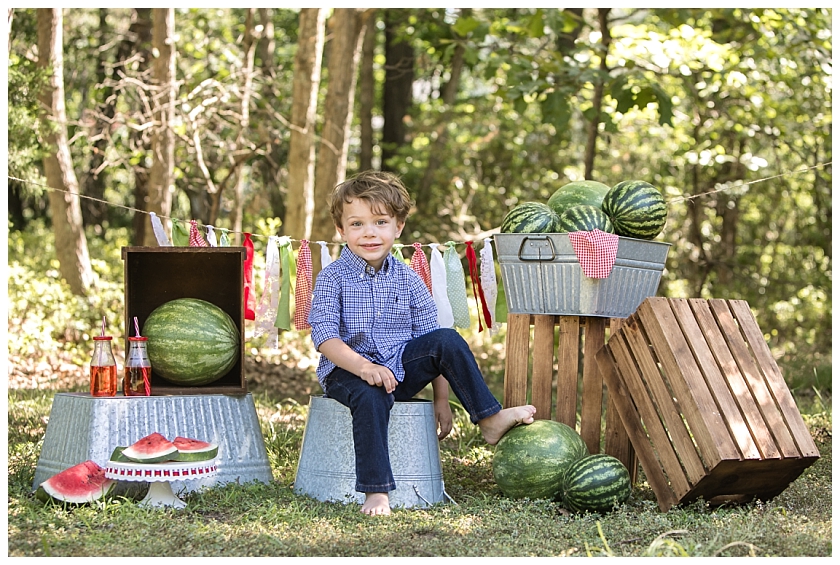 South Jersey Children's Family Photographer - South Jersey Watermelon Mini Session
