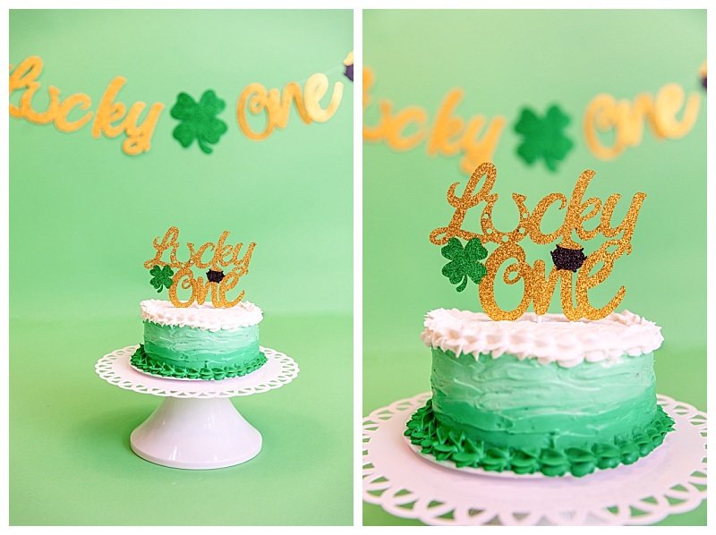 St. Patricks Day Cake Smash Lucky One 007.jpg