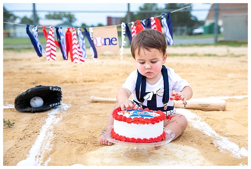 South Jersey Family Photographer - Baseball cake smash session_0011.jpg