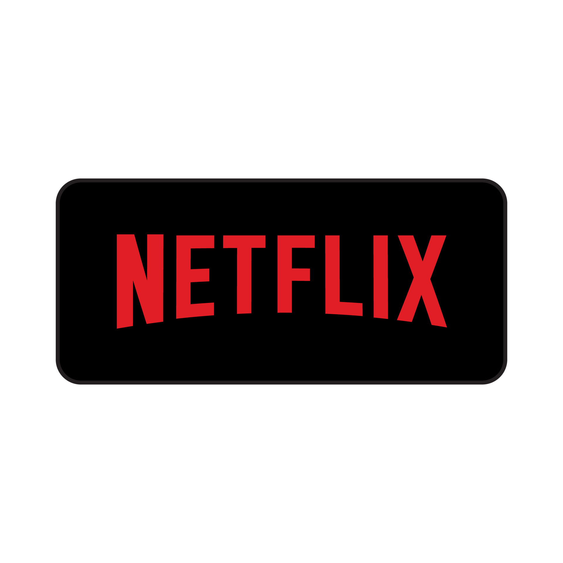 Netflix logo on a black background.