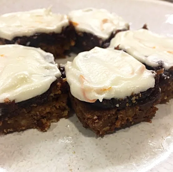 Cinnamon-Fig Bars with Orange Buttercream Frosting