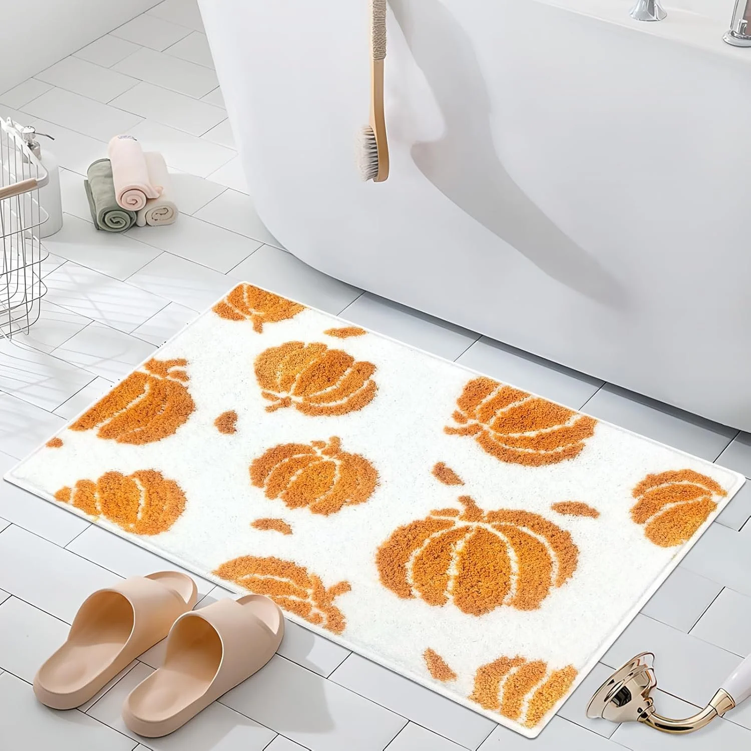 Pumpkin Bathroom Mat