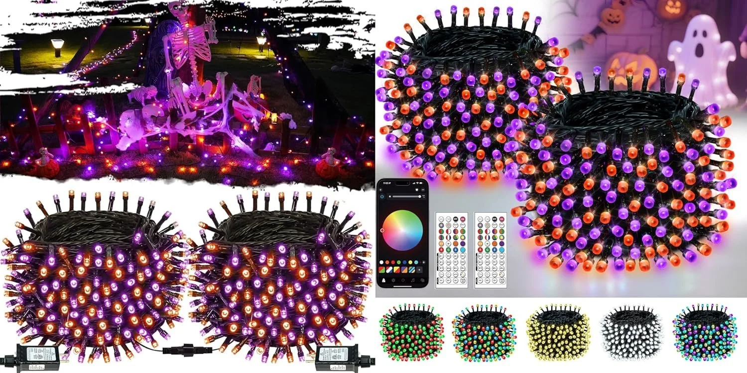 Purple and Orange Halloween Lights