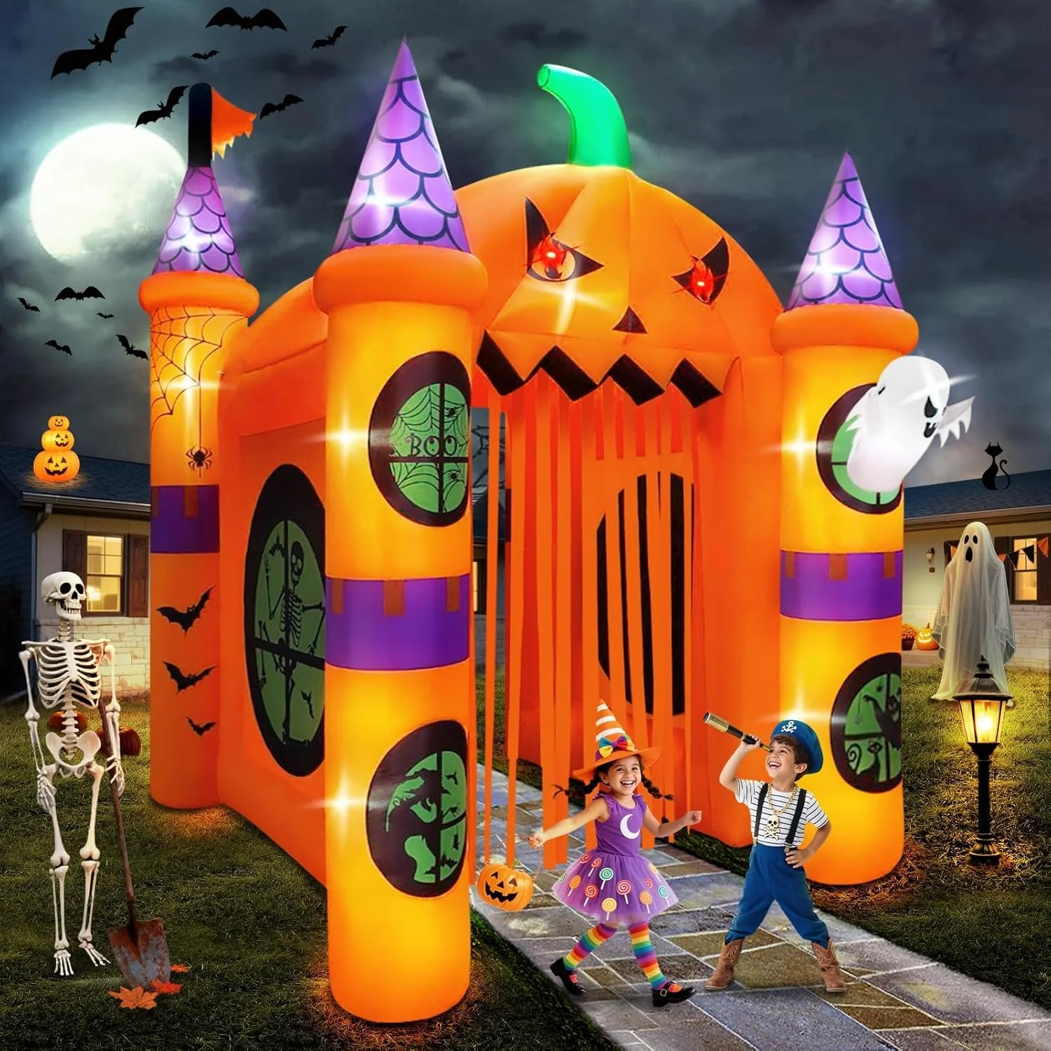 Halloween Inflatables Archway Pumpkin Haunted House