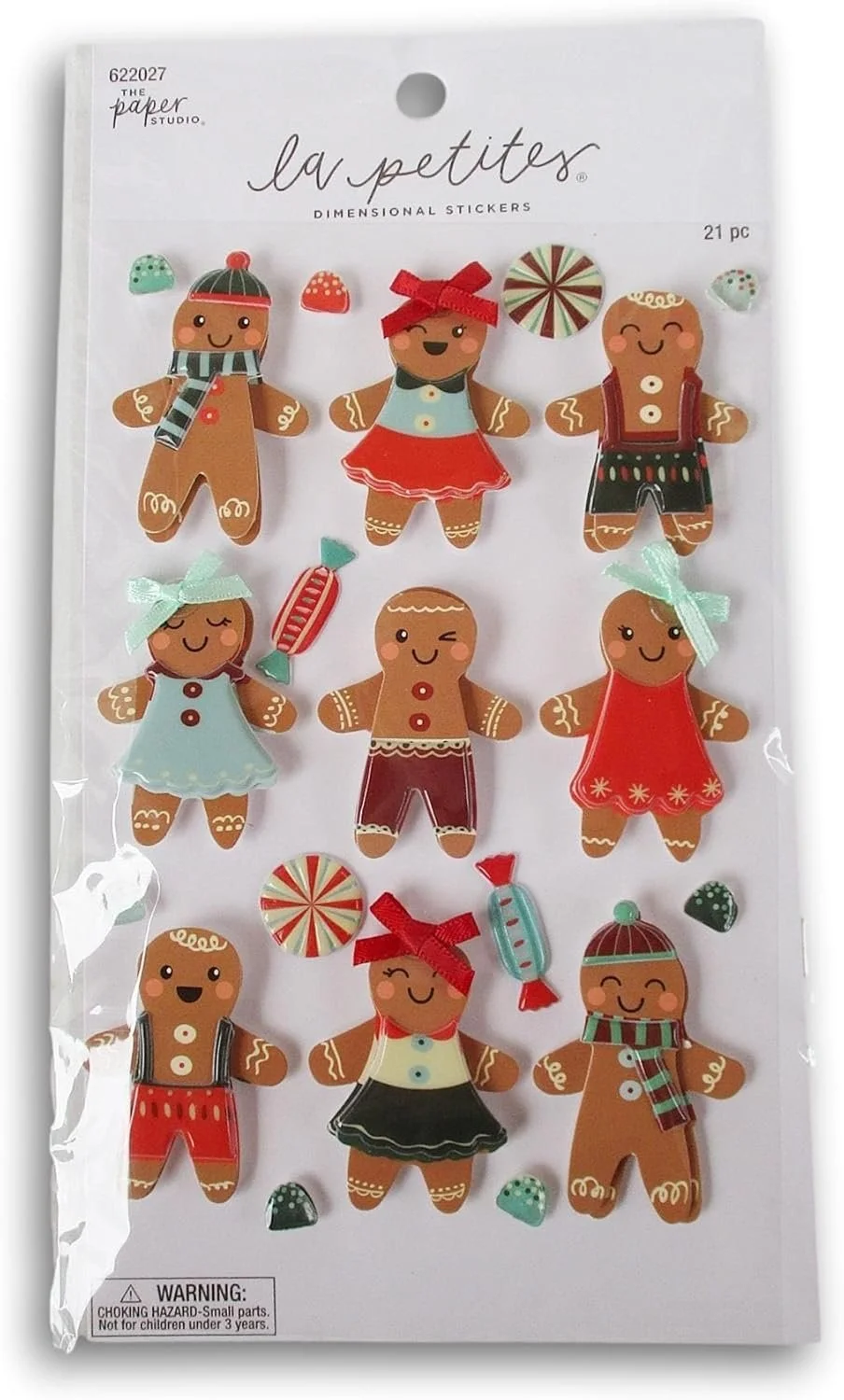 Gingerbread Men Christmas Stickers
