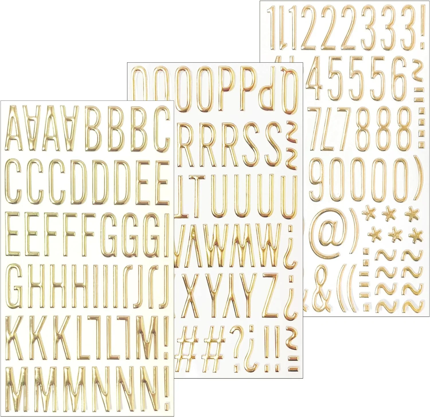 Gold Letter Stickers