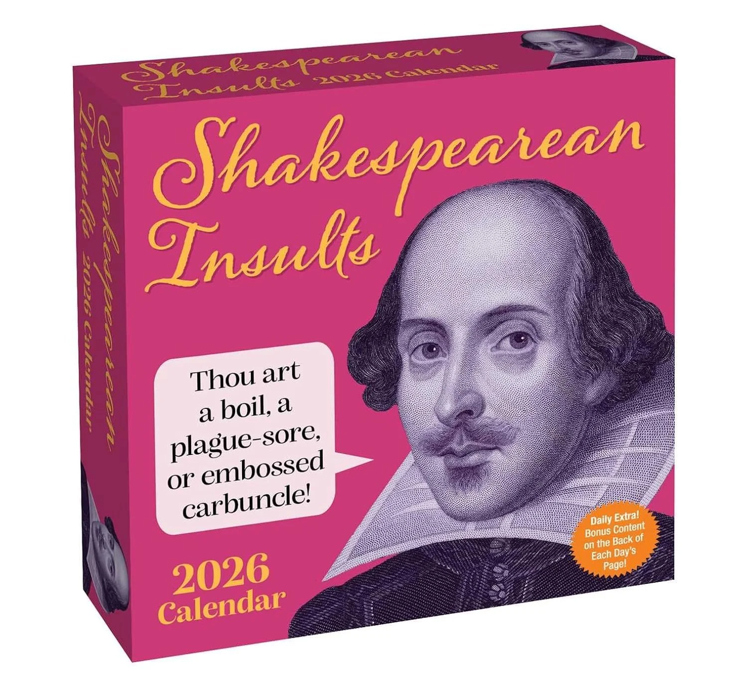 Shakespearean Insults 2026 Day-to-Day Calendar