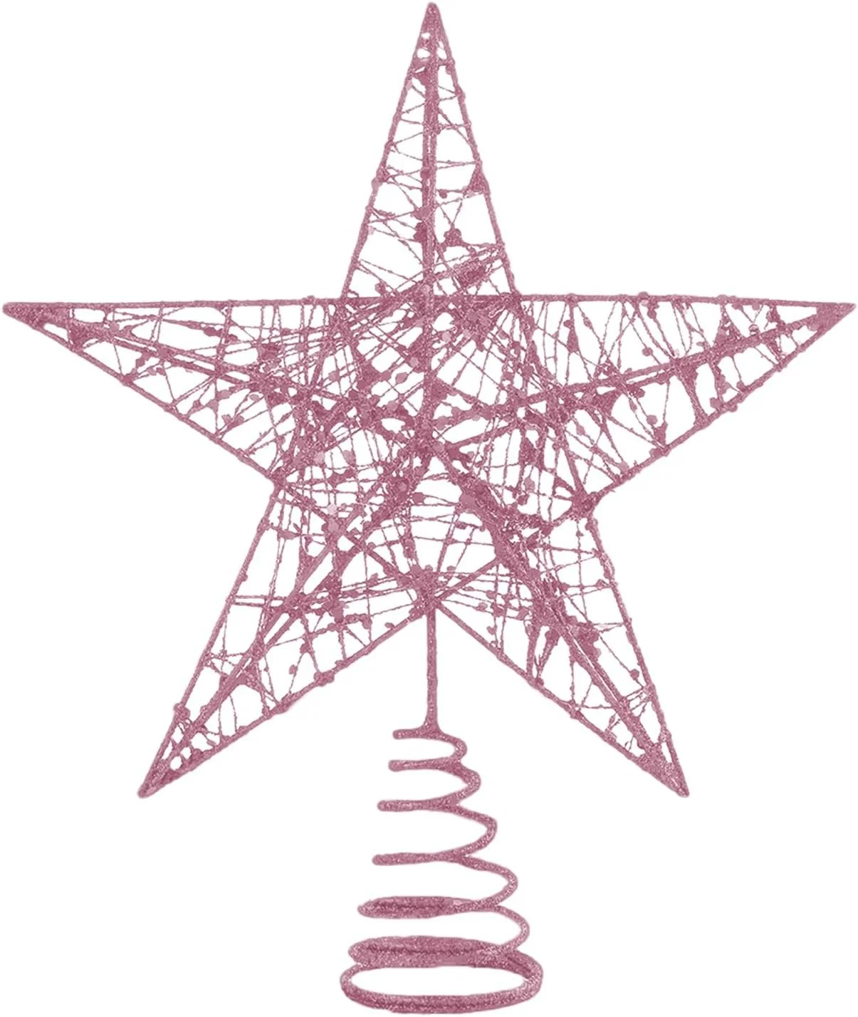  Christmas Tree Toppers Xmas Glitter Pink