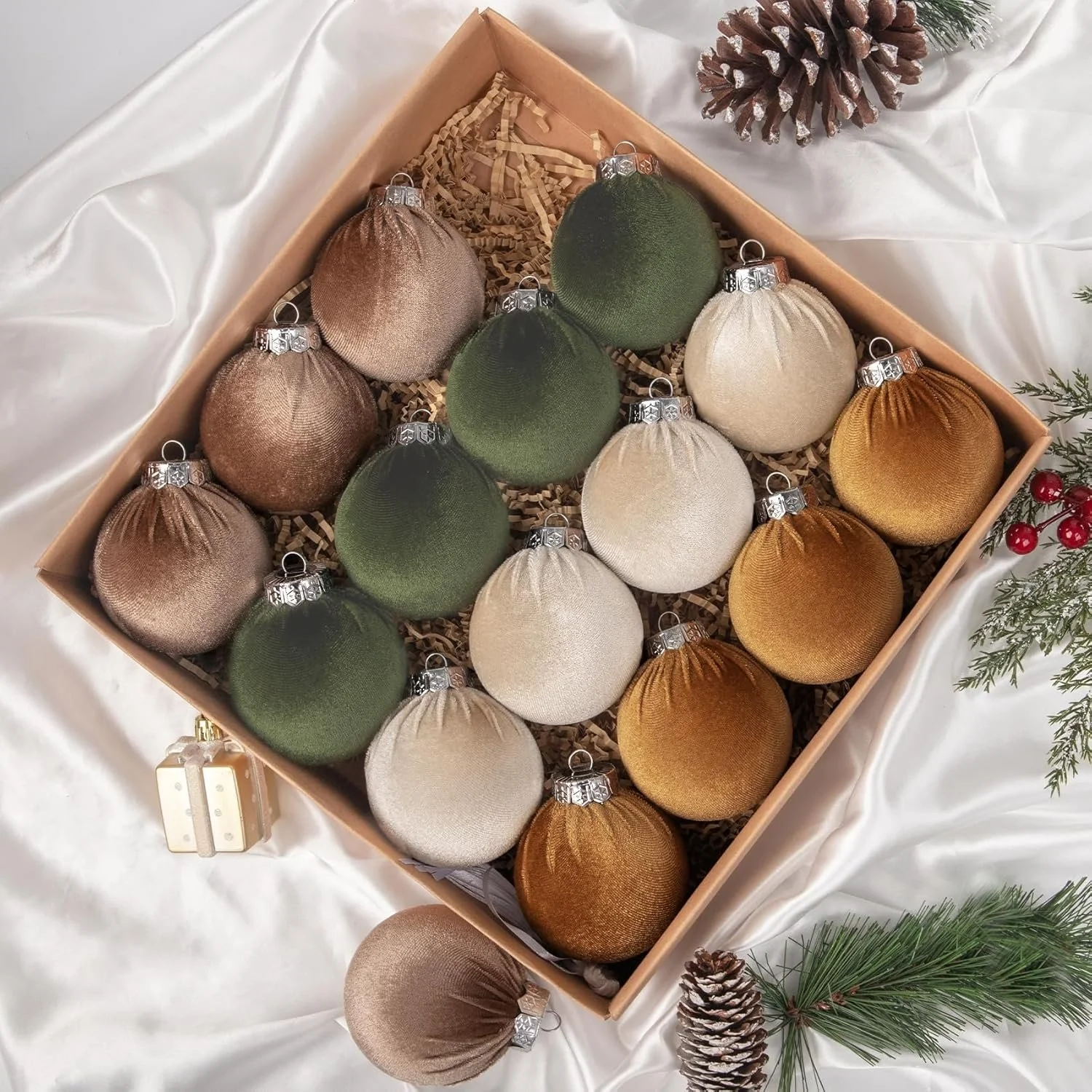 Velvet Christmas Ornaments
