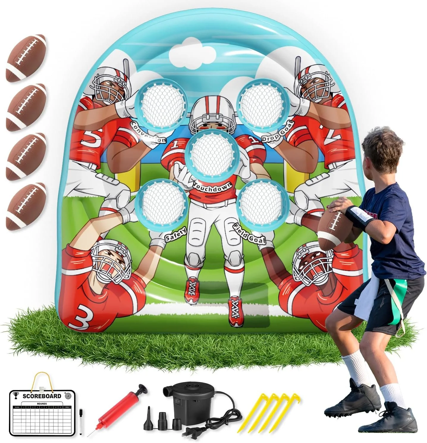 Inflatable Football Throwing Target Toy