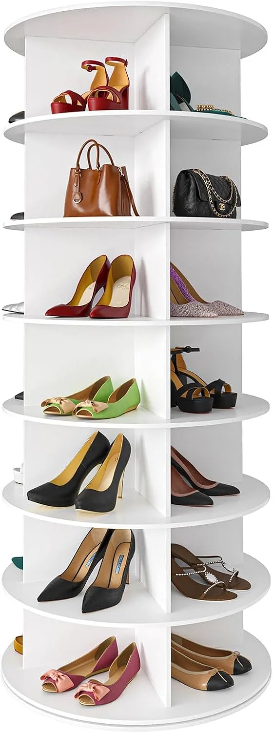 Rotating Shoe Rack Tower