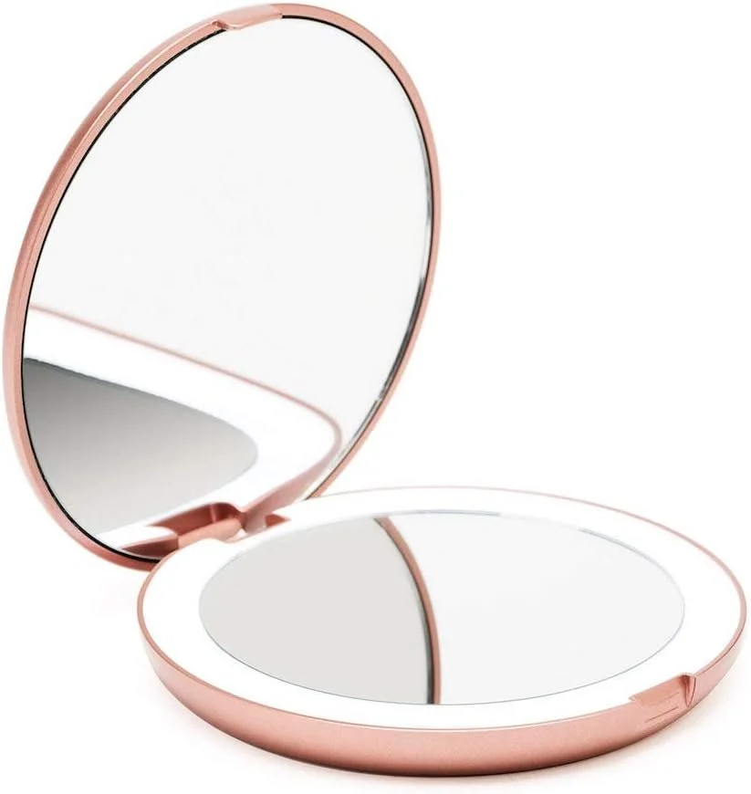 LED Lighted Travel Makeup Mirror