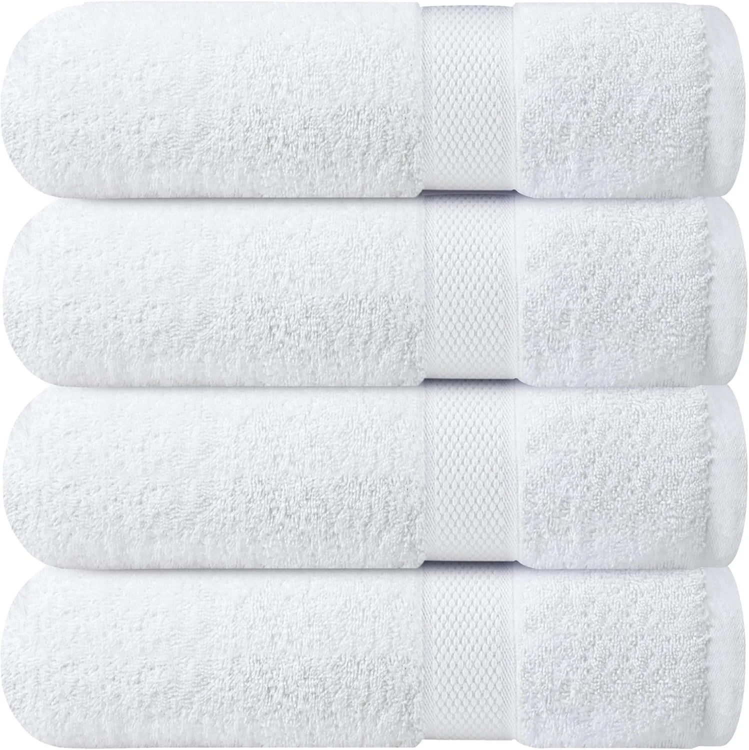 Cotton White Bath Towels Set of 4