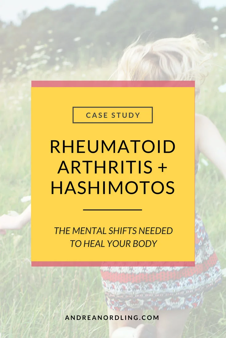 When you're looking for remedies to heal rheumatoid arthritis, Hashimoto's or any autoimmune disease, you need to look at the common lifestyle stressors that are probably making it worse! --> Check out this case study of a Holistic Nutritionist who found healing beyond diet alone. #thyroid #hypothyroid #rheumatoidarthritis
