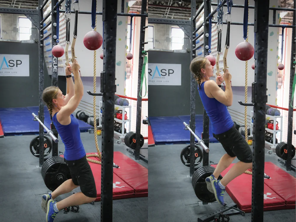 3 x 30 Pull-Ups - two sets on tools, one on hands, 3 x 30 Lock Offs