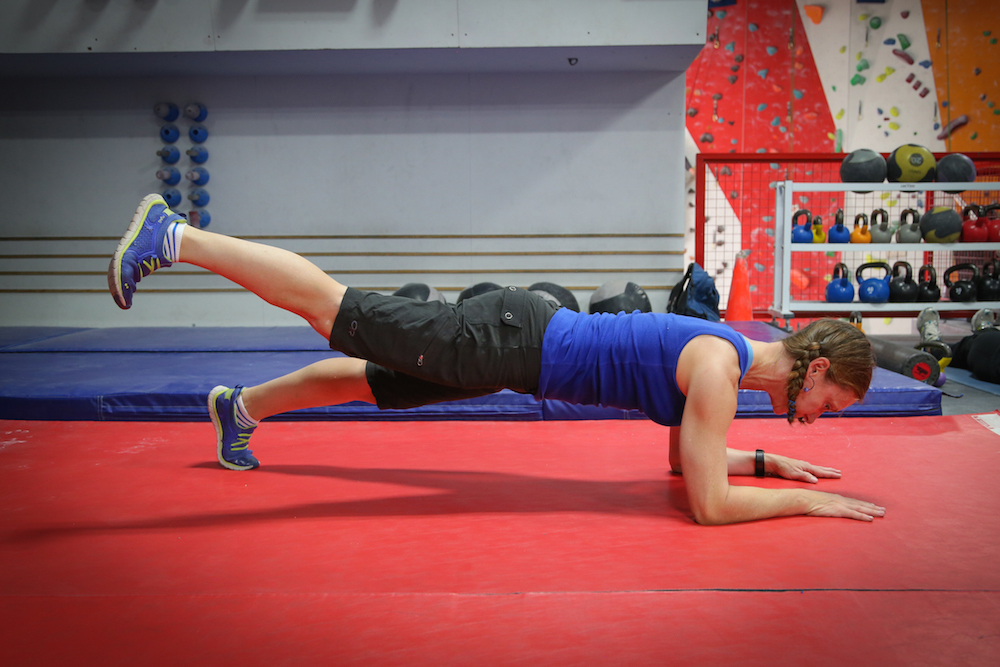 Basic Plank with one leg raised