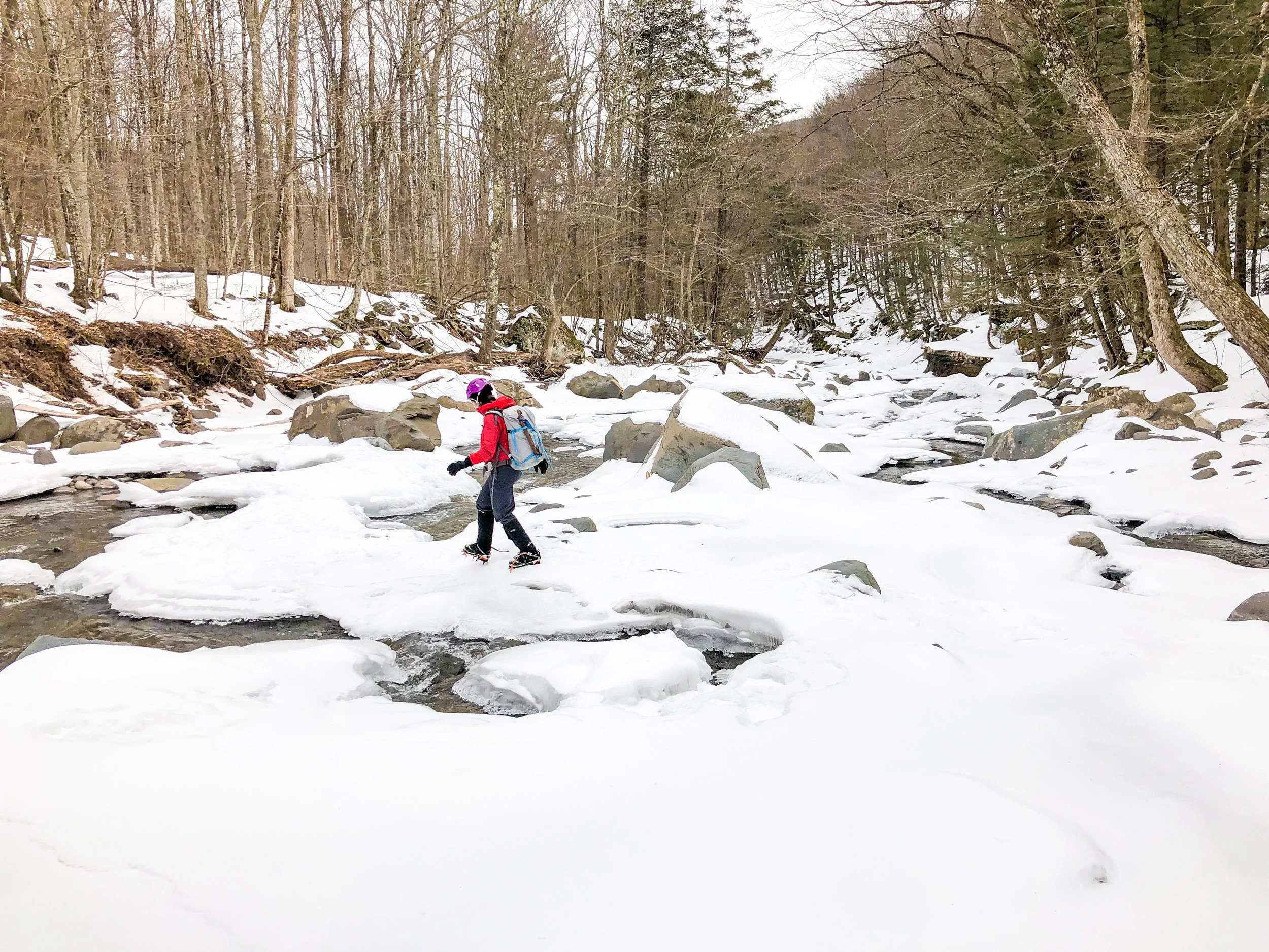 Crossing Kaaterskill Creek.