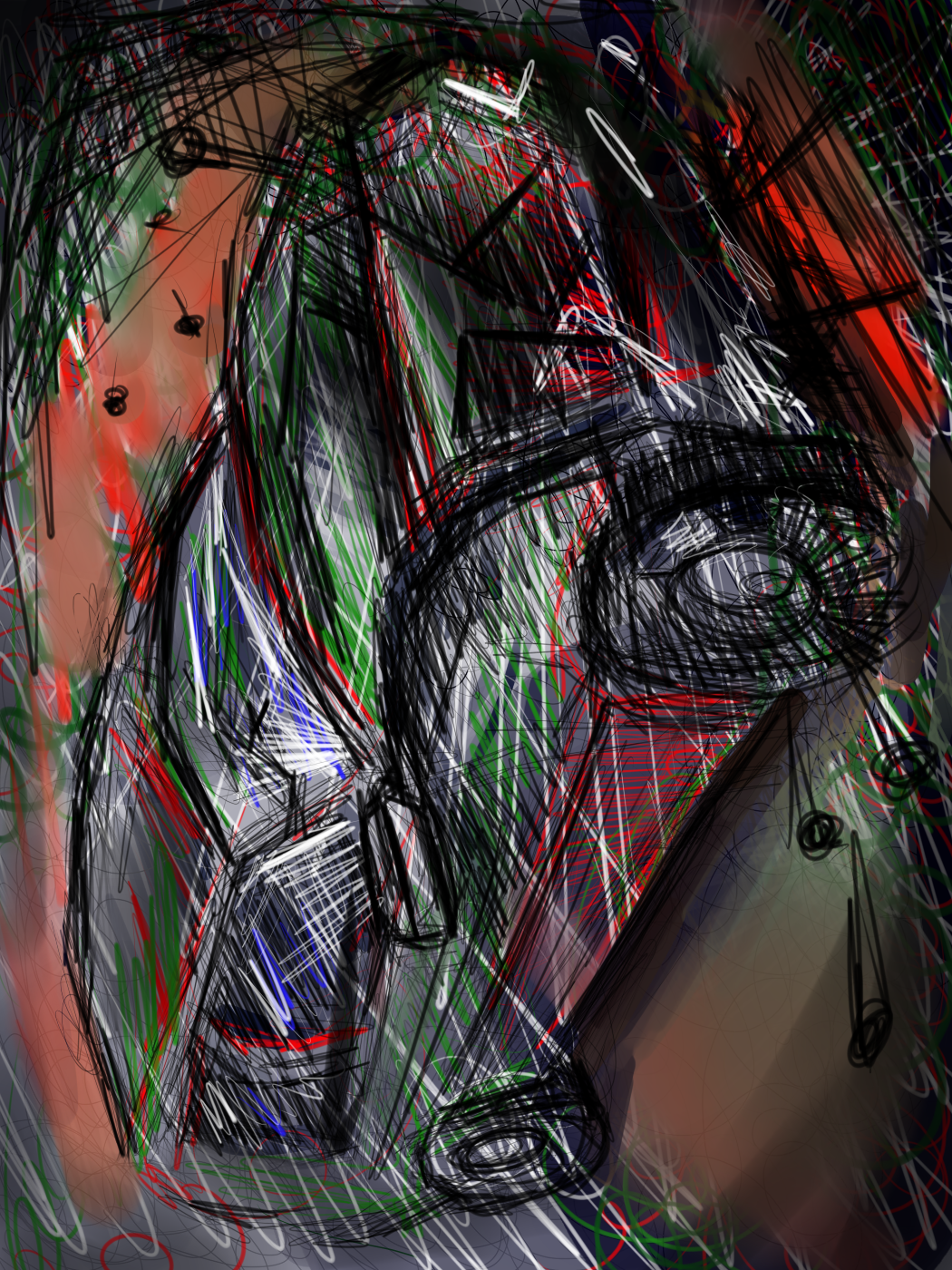 Drawing of the car crash, predicted by Dezi.&nbsp;