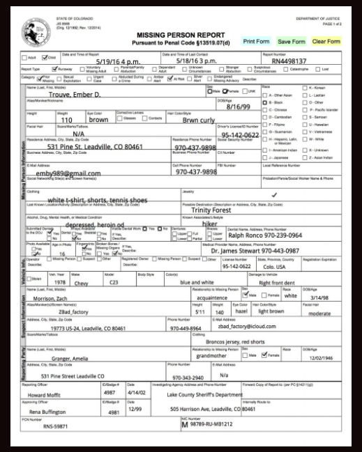 Read Ember's Missing Report
