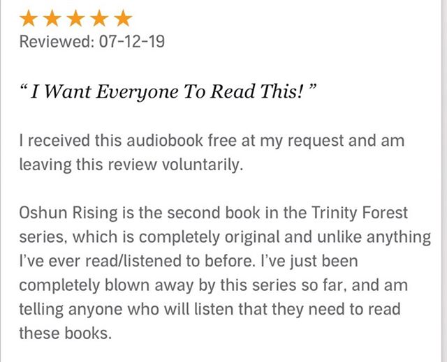 This review made my day today. 💜to @moiroset my audiobook narrator. 📚📚📚What is your favorite audiobook?🎧?? I just finished listening to #Rooms by @lauren_oliver_books.  Brilliant book. Highly recommend. #bookrecommendations #bookreview #yatrilog