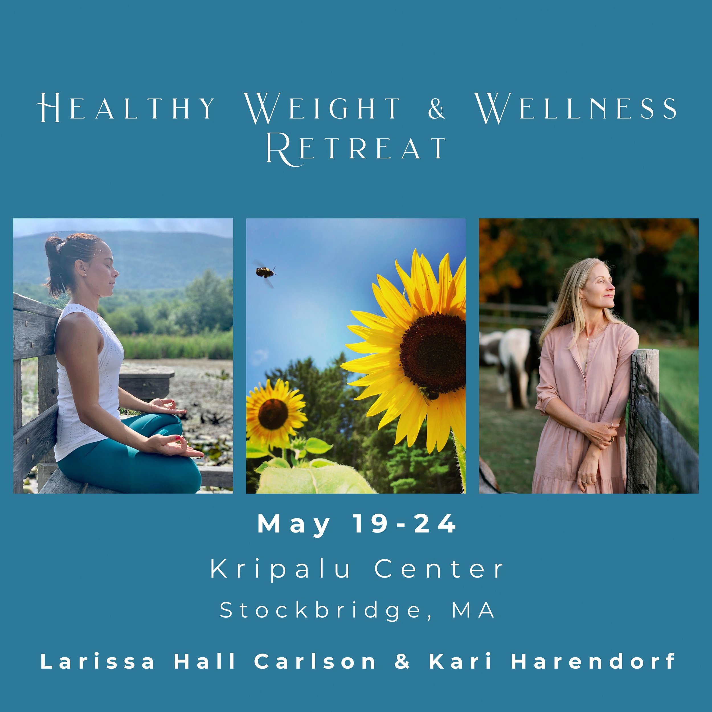 SET YOURSELF UP FOR A LIFETIME OF HEALTHY LIVING
Kripalu Center for Yoga &amp; Health
May 19-24

Join 20-year Kripalu Faculty member and former Dean of the Kripalu School of Ayurveda, Larissa Hall Carlson, and Ayurvedic Health Counselor and yoga ther