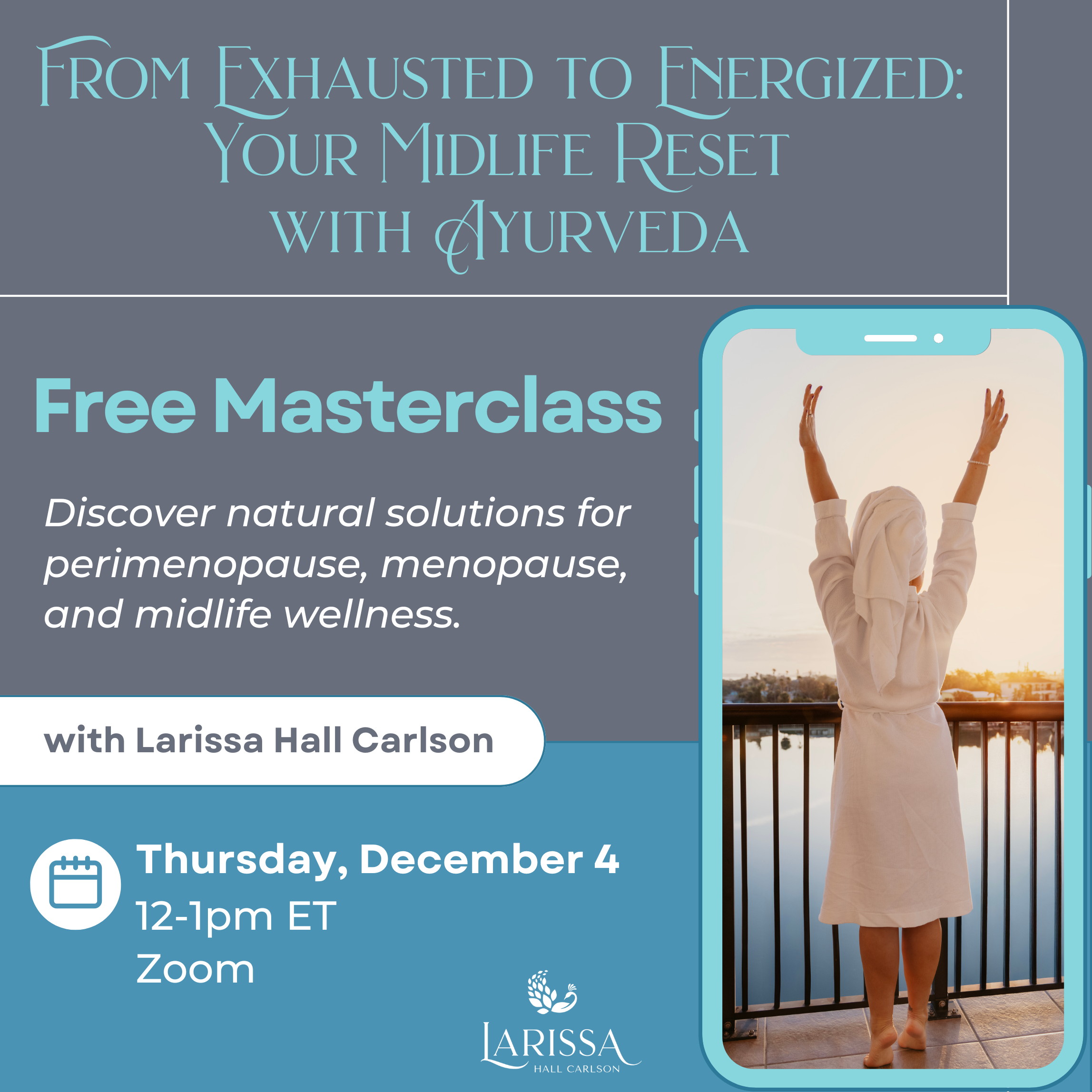 Free Masterclass:  Sattvic Sensuality--From Exhausted to Energized, Your Midlife Reset