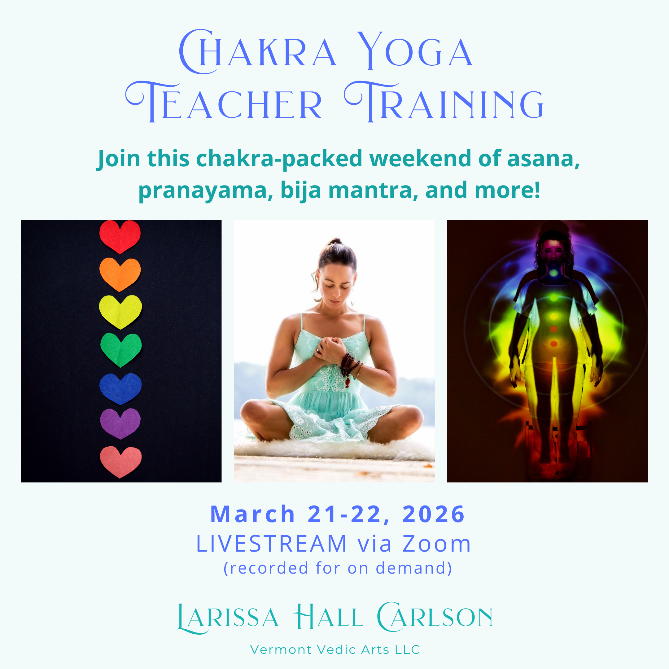 Chakra Yoga Teacher Training on ZOOM 