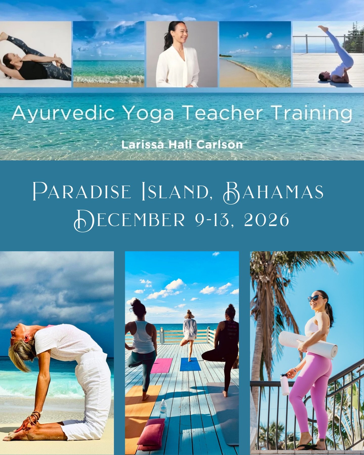 Bahamas + Ayurveda + Yoga Teacher Training 🌴

I&rsquo;m so excited to return to the Sivananda Ashram on Paradise Island this December for a 5-day Ayurvedic Yoga Teacher Training (Dec 9&ndash;13, 2026 | arrive Dec 8, depart Dec 14). Teaching there la