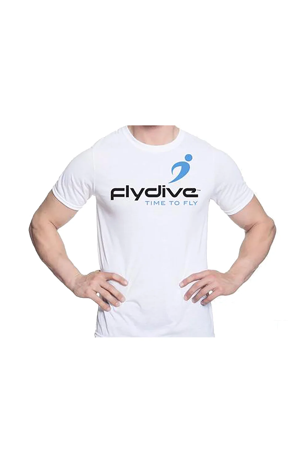 FlyDive-Mens-White-T-shirt-front-Stacked-Logo R1000x1500.jpg