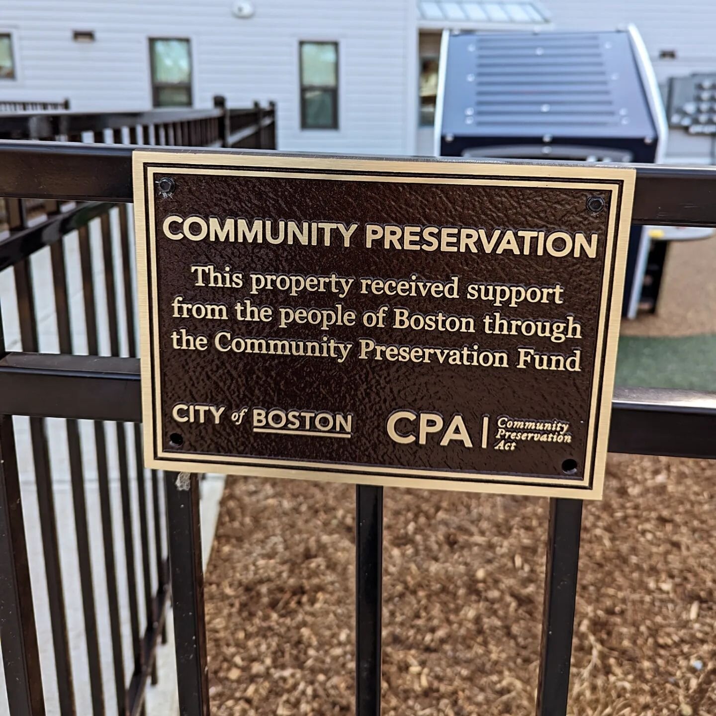 The signs are clear: the playground is ready for use! 

Residents and neighbors of the Planning Office for Urban Affairs &amp; Caribbean Integration Community Development's Cote Village Townhomes in Boston's Mattapan neighborhood are welcome to the n