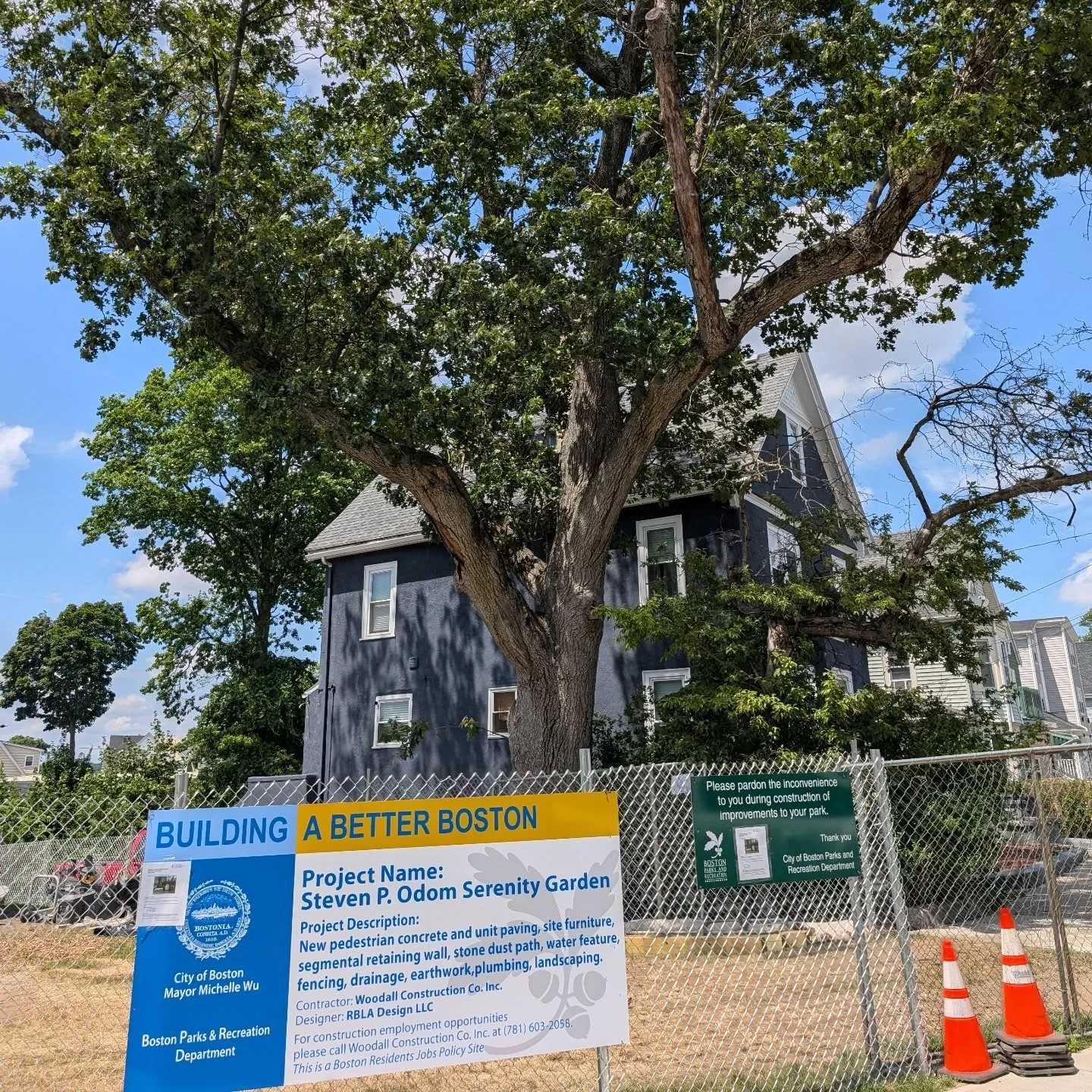 FINALLY! 

A post from the field!

I've missed a few groundbreaking and ribbon cutting ceremonies this season, but we're in Mattapan checking out the Odom Garden progress weekly!