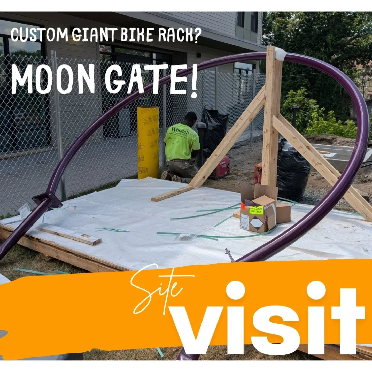 Lots of fun progress to see on today's weekly visit to the Steven P. Odom Serenity Garden!

The 💜 purple 💜 moon gate was delivered and just needs its footings.

The labyrinth template has been laid out and is awaiting unit paver lines and stone dus