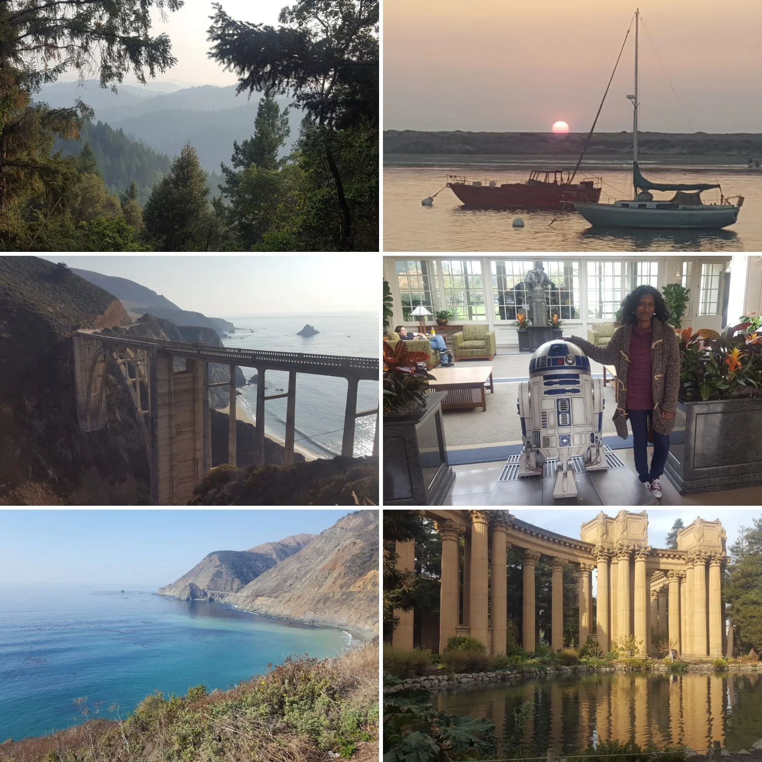 California is so beautiful. And as for R2D2… met him in the lobby of Lucasfilm. What a thrill!!!