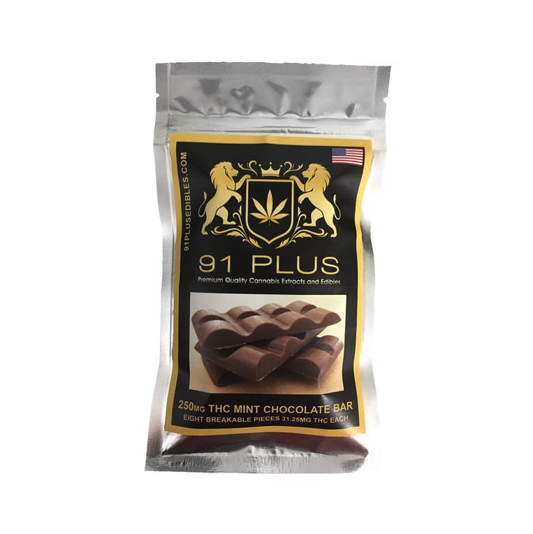91 PLUS Milk Chocolate Bar - 100mg