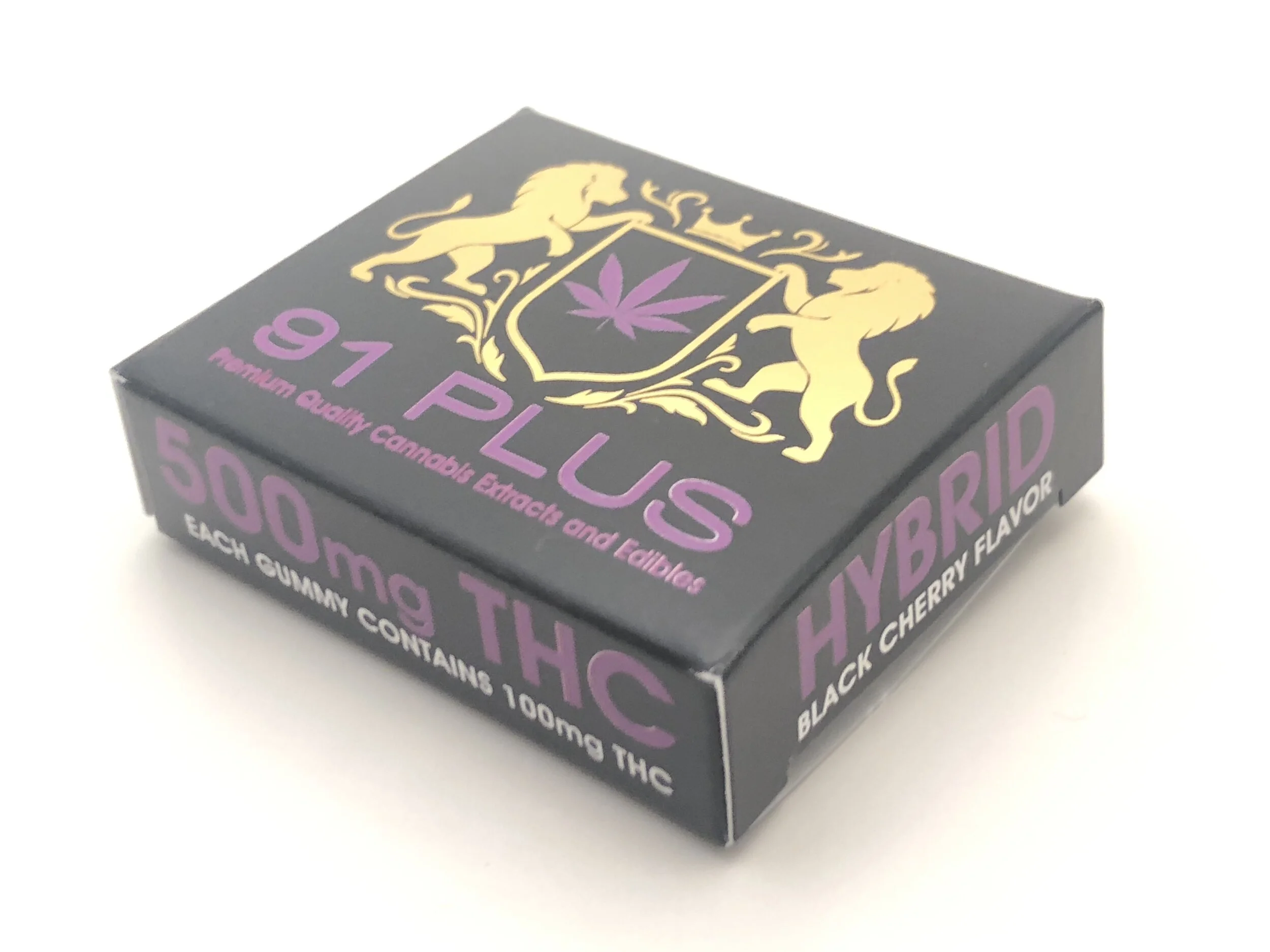 91 PLUS Black Cherry Hybrid Gummies - 500mg