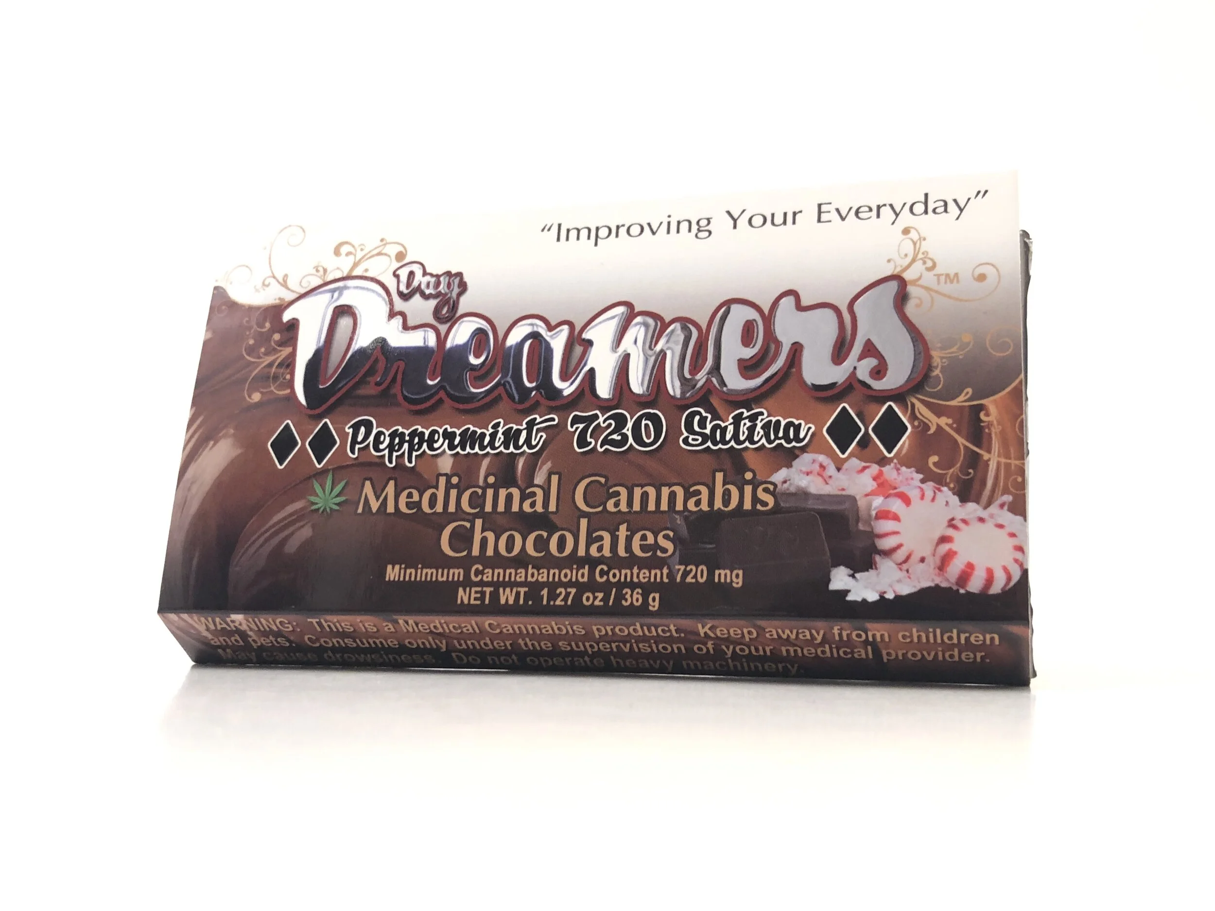 Day Dreamers Chocolates - Double Black Diamond 720 Peppermint - Sativa - 720mg