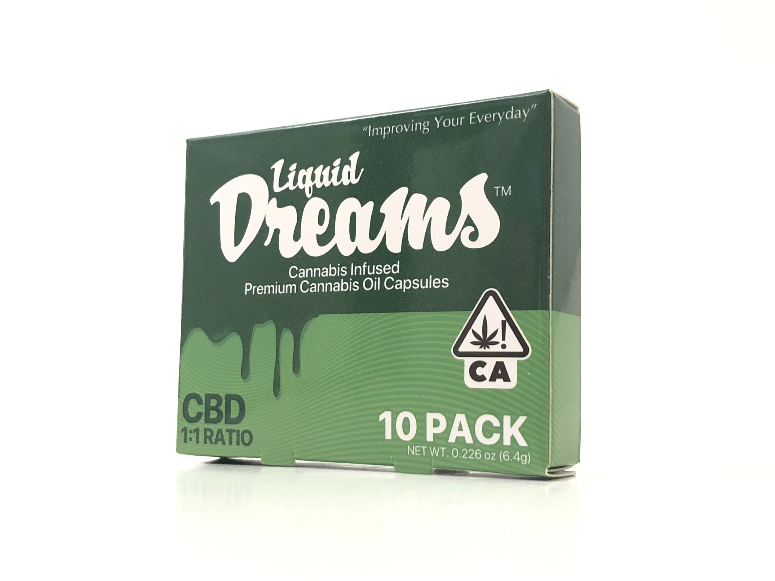 Liquid Dreams CBD:THC 1:1 Ratio Oil Capsules - 250mg - 10-Pack