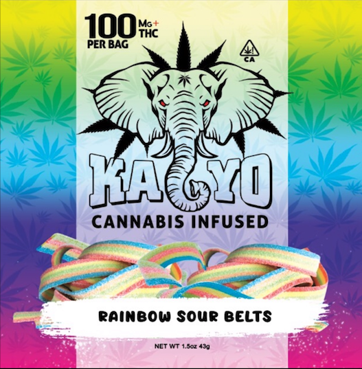 Kayo Rainbow Sour Belts - 100mg