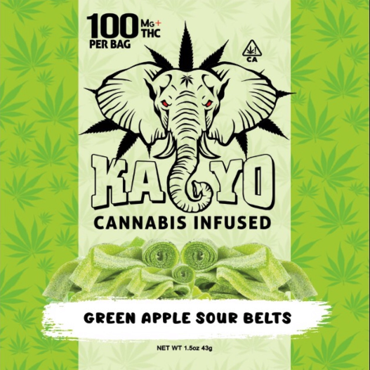 Kayo Green Apple Sour Belts - 100mg