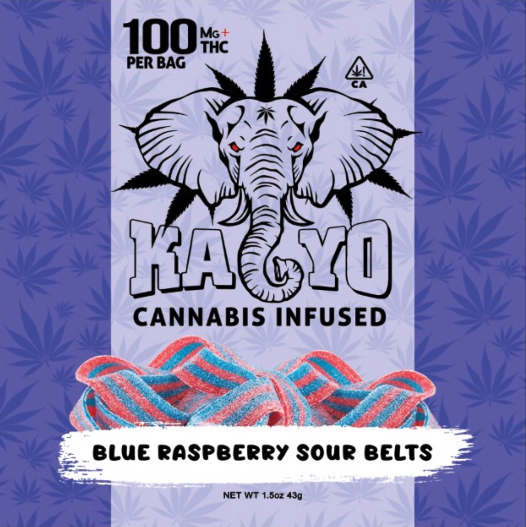 Kayo Blue Raspberry Sour Belts - 100mg