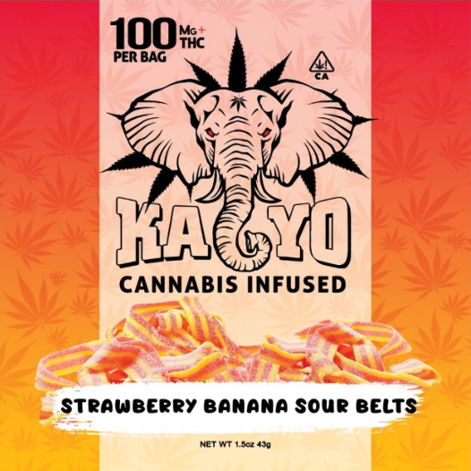 Kayo Strawberry Banana Sour Belts - 100mg