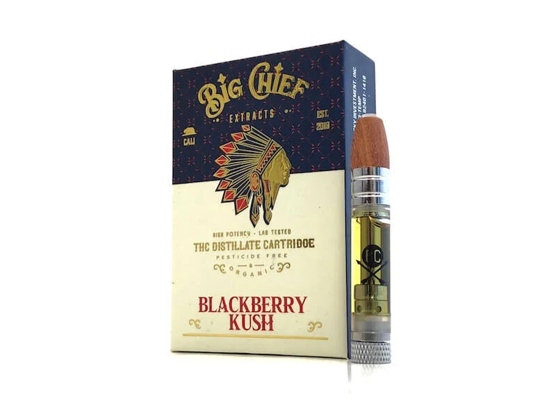 Big Chief Blackberry Kush Distillate Cartridge