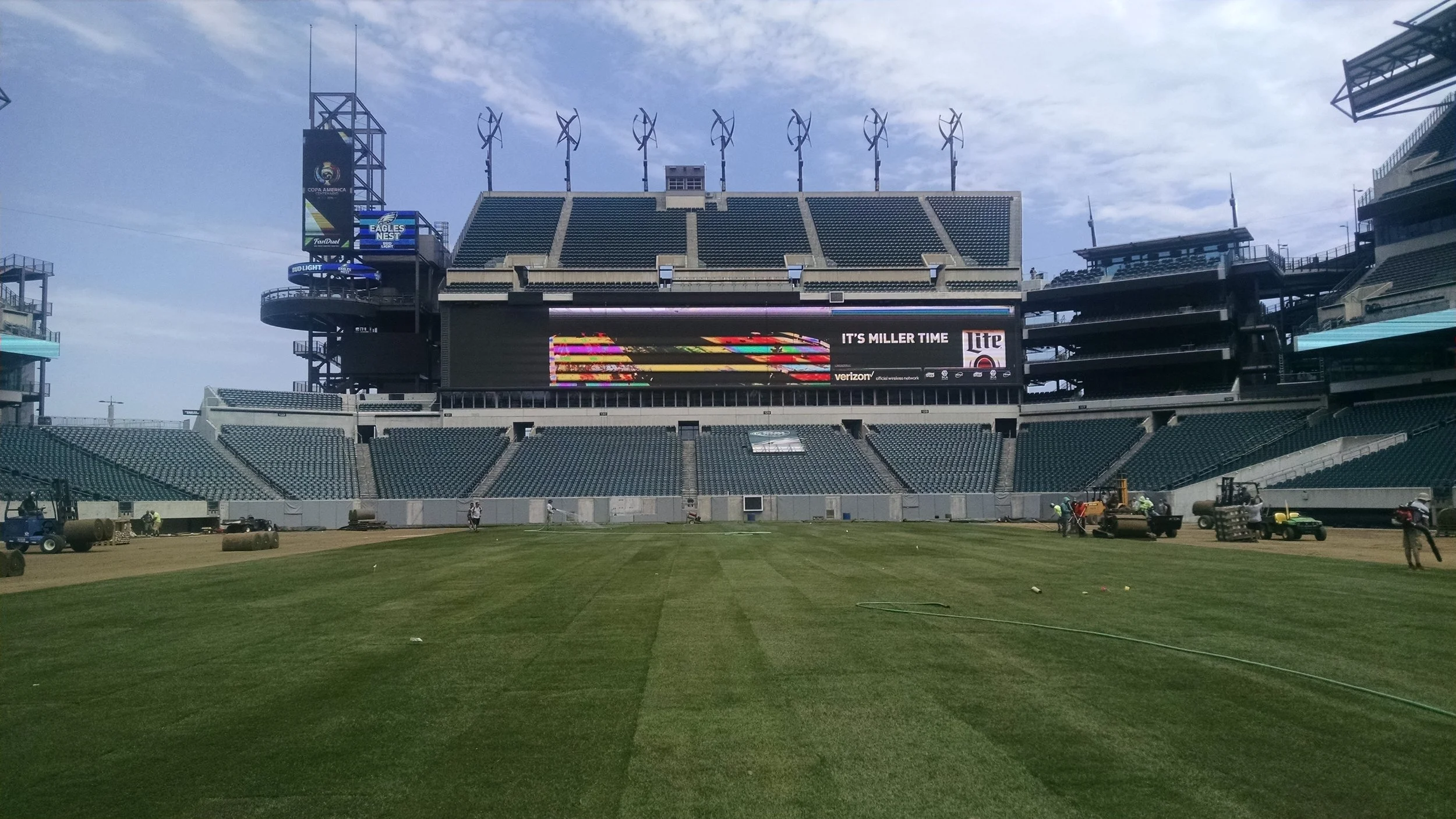 Athletic turf install and removal