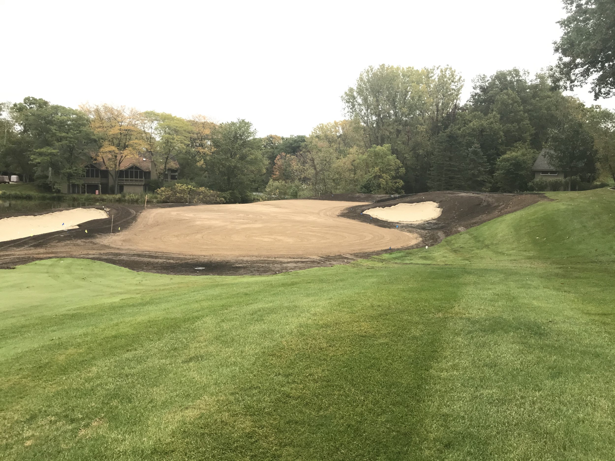 Golf course repairs, before