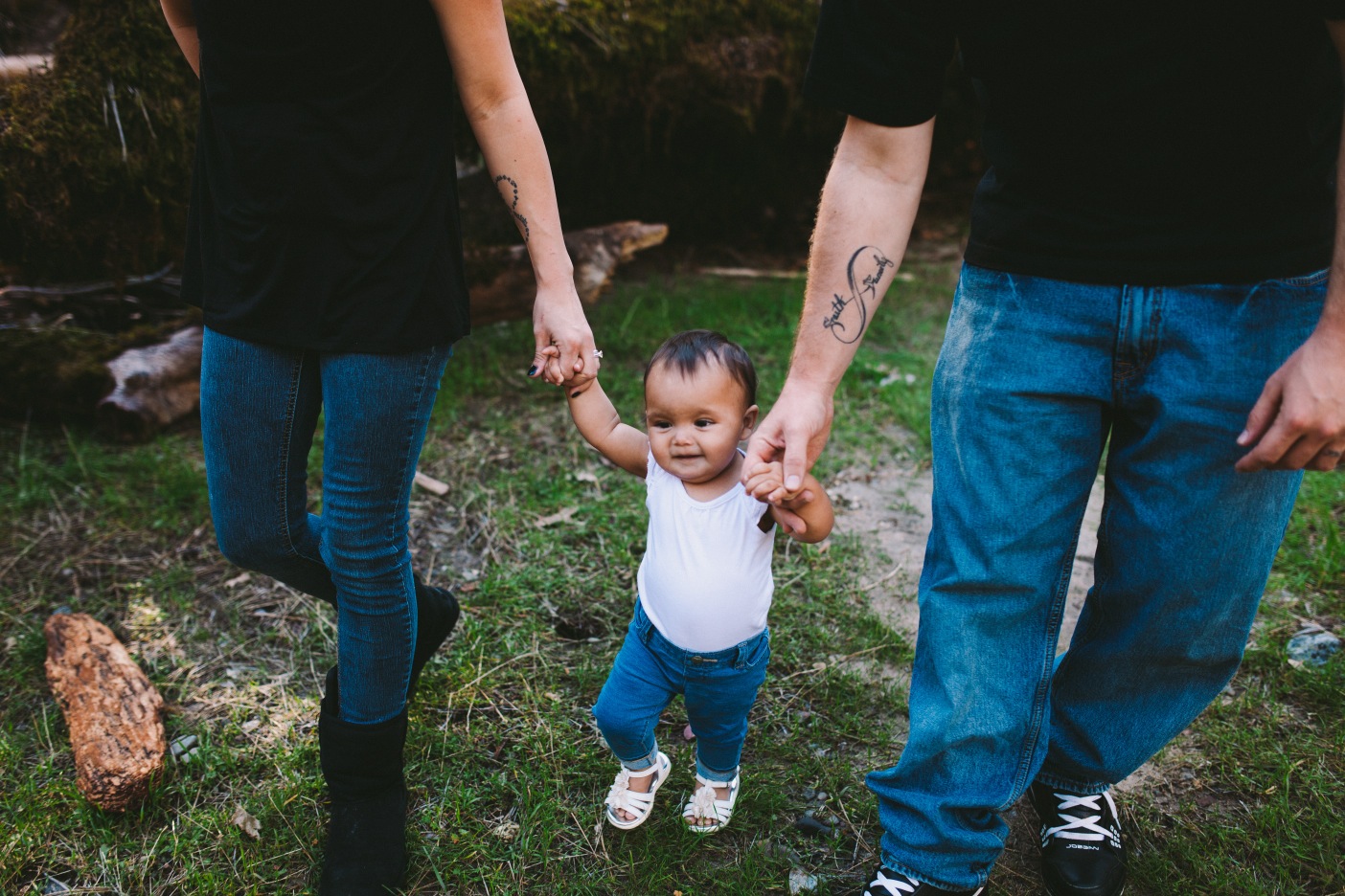 Matching Blue Jeans Outfit Family Photography Portrait California