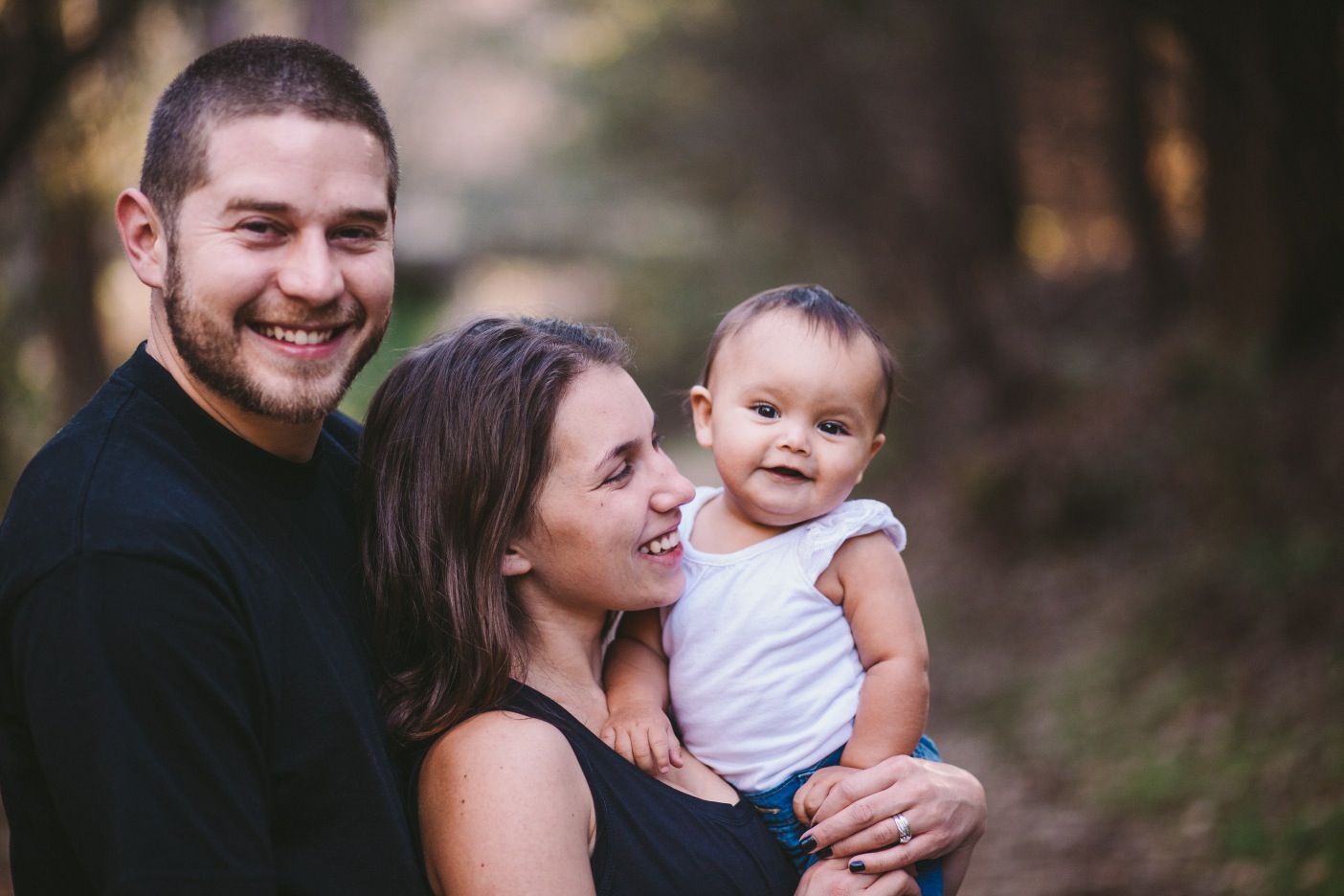 Stanislaus Forest Relaxed Family Portrait Evening Session Tuolumne County